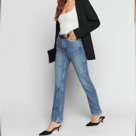 Cynthia Stretch High Rise Straight Jeans - Picture 4 of 5